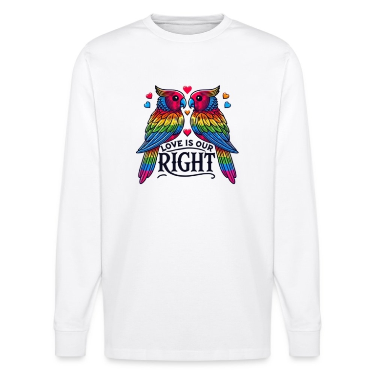 turteltauben-love-is-our-right-stanleystella-unisex-bio-langarmshirt-shifts-dry-weiss