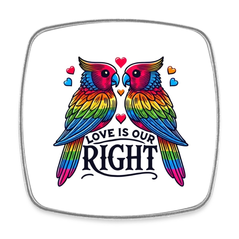 turteltauben-love-is-our-right-viereckiger-kuehlschrankmagnet-weiss