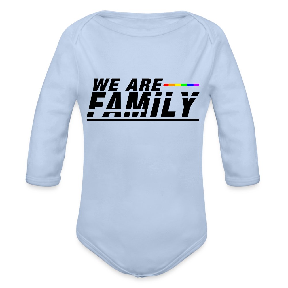 We are Family - Baby Bio-Langarm-Body Sky