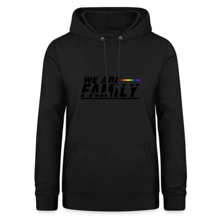 we-are-family-frauen-hoodie-schwarz