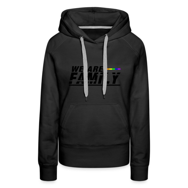 we-are-family-frauen-premium-hoodie-schwarz
