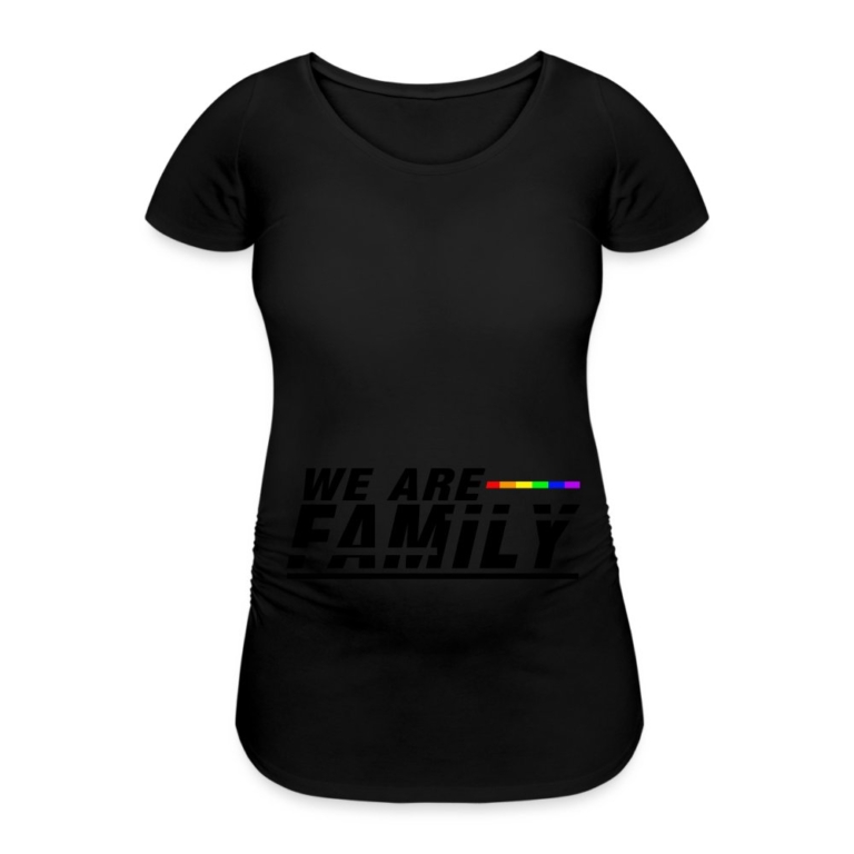 we-are-family-frauen-schwangerschafts-t-shirt-schwarz