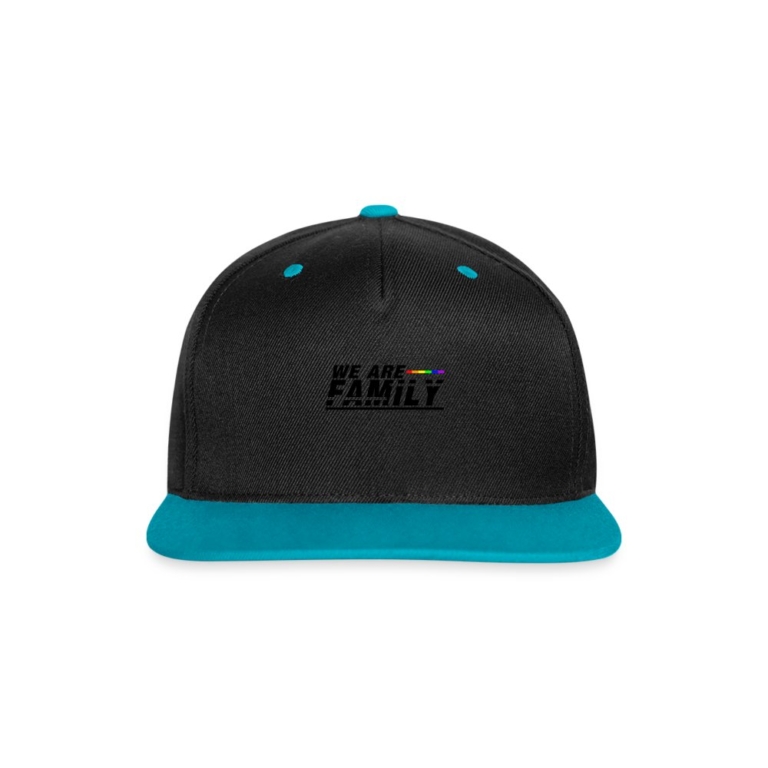 we-are-family-kontrast-snapback-cap-schwarz-tuerkis
