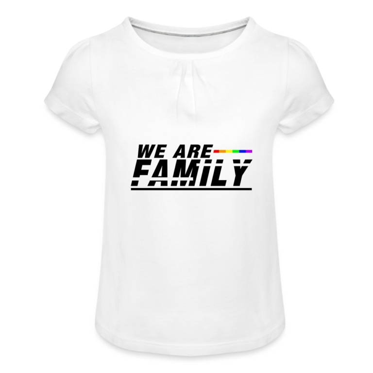 we-are-family-maedchen-t-shirt-mit-raffungen-weiss