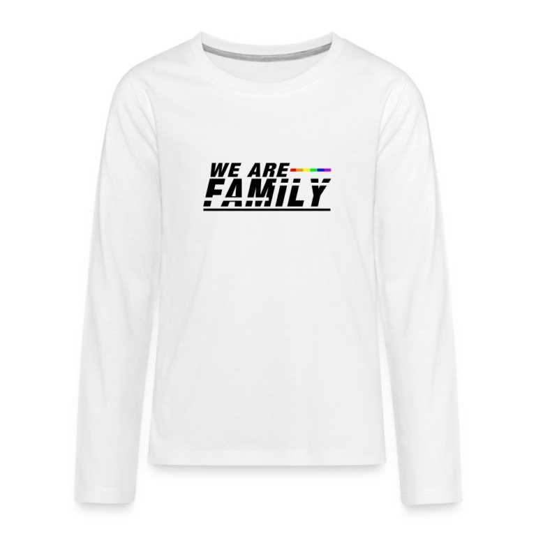 we-are-family-teenager-premium-langarmshirt-weiss