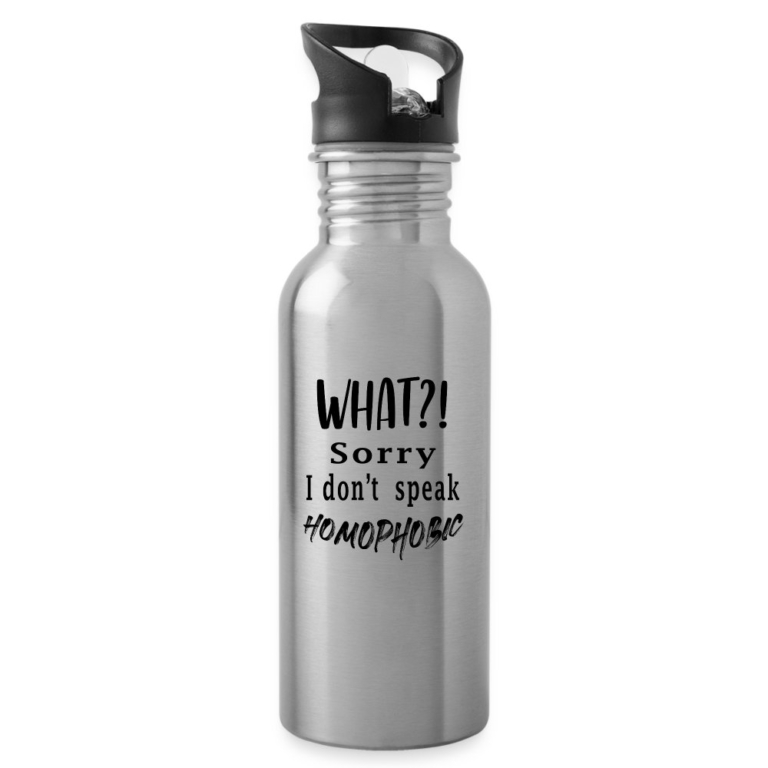 what-sorry-i-dont-speak-homophobic-trinkflasche-mit-integriertem-trinkhalm-lightsilver