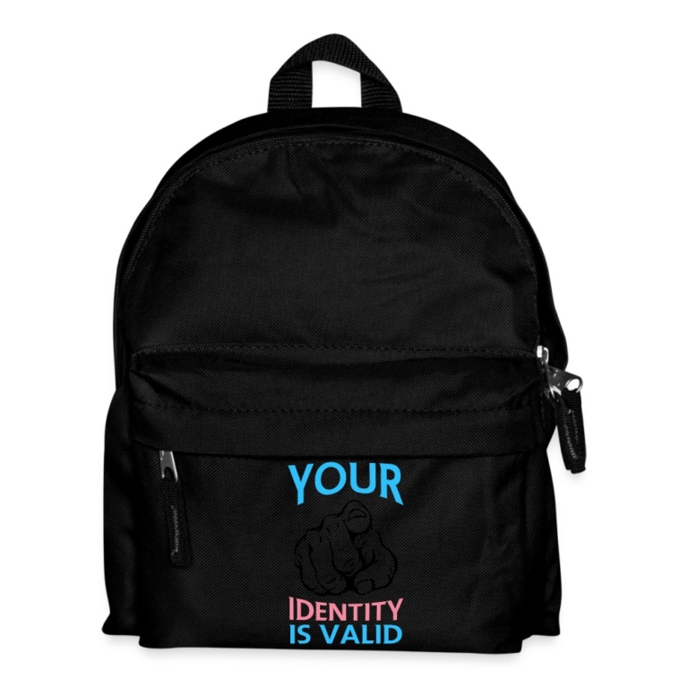 your-identity-is-valid-transgender-pride-kinder-rucksack-schwarz