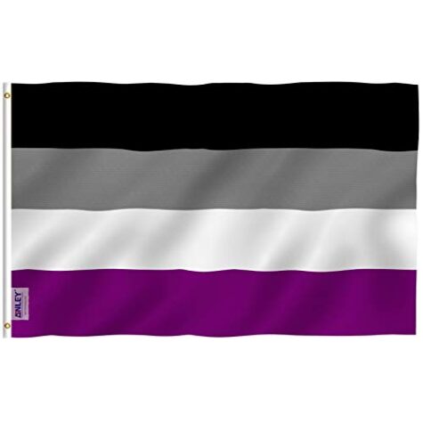 ANLEY Fly Breeze 3×5 Fuß Asexuelle Pride-Flagge – Lebendige Farbe und Fade Proof – Leinwandkopf und doppelt genäht – Asexuelle Pride-Flagge mit Messingösen 3 x 5 Ft