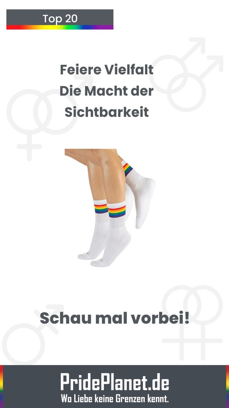 Bunte Pride-Shirts und Accessoires zur Feier der Vielfalt