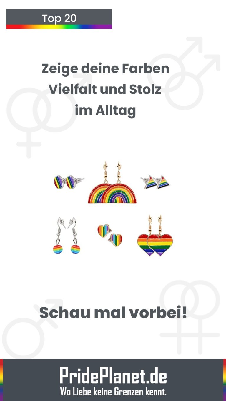 Bunte Pride-Poster und CSD-Outfits