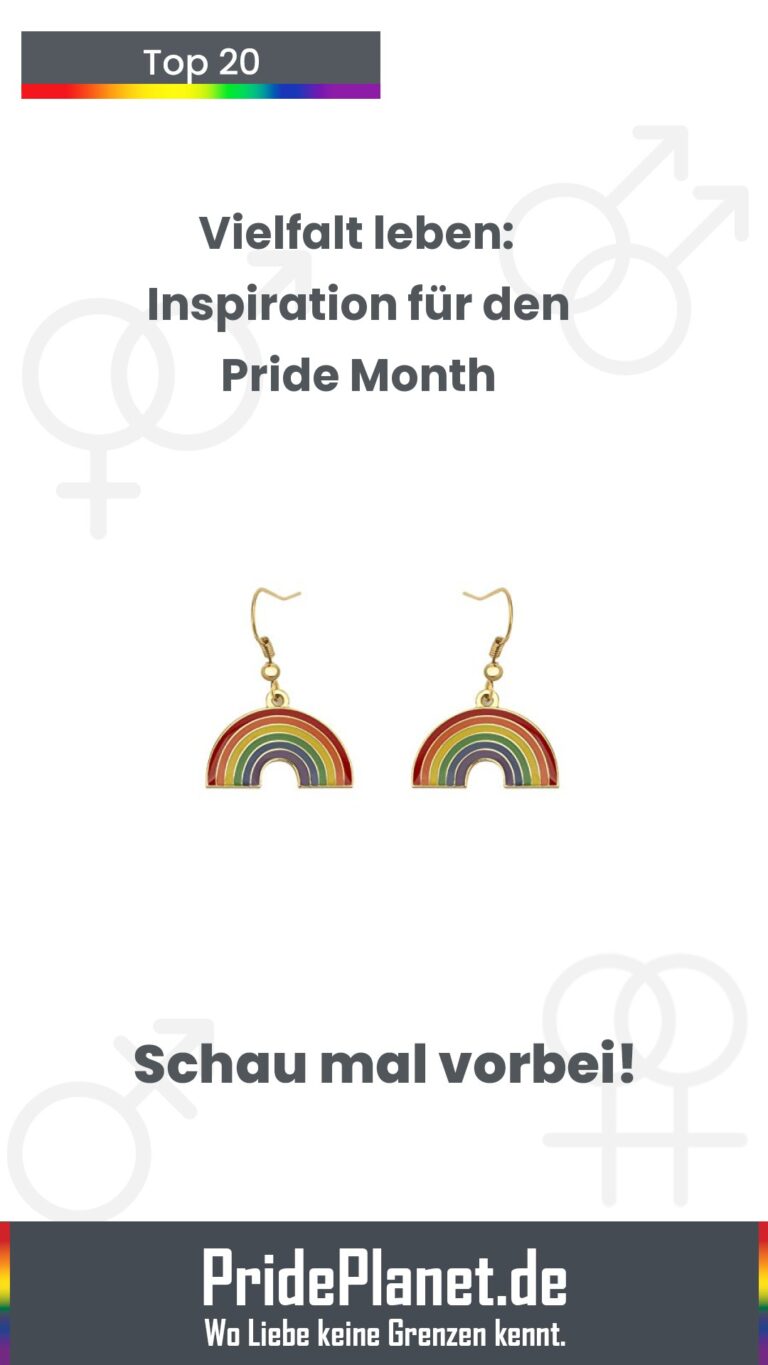 Bunte Pride-Fahne und Accessoires für den Pride Month