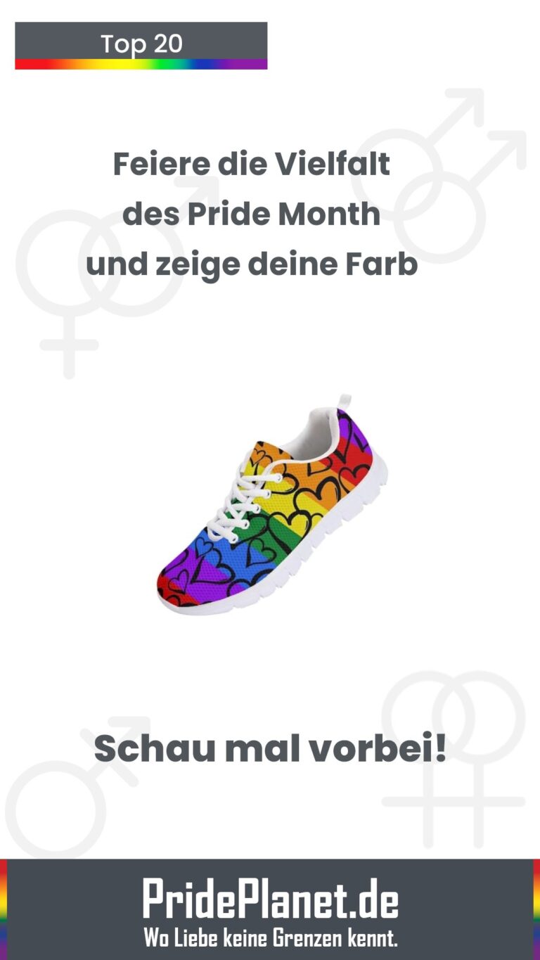 Bunter Pride Rucksack mit Symbolen der LGBTQ-Community.