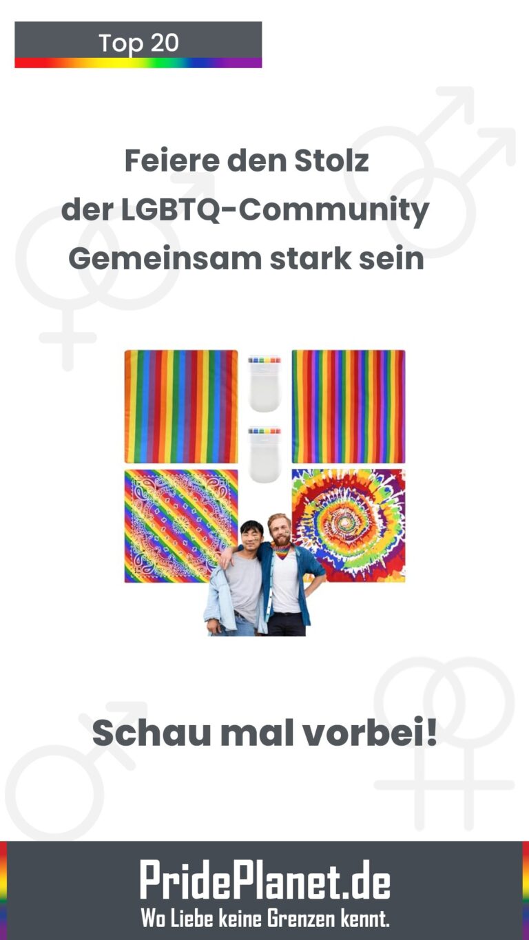Bunte Pride-Fahnen und kreative Outfits bei einer Parade