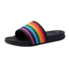 UNMULFC Regenbogen-Sport-Sandalen für Damen, für Herren, Pride Month LGBTQ+, Paraden, Queer, Party, niedlich, Y2K, Kawaii, ästhetische Sandalen, Dusch-Hausschuhe, für drinnen und draußen, Strand,