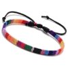 CYXZMYA Made by Nami Boho Surfer-Armband Damen & Herren – Ethno Hippie Style -Handmade Strand Festival Accessoires – 100% Wasserfest & Verstellbar – Freundschaftsarmbänder Mädchen(Regenbogen)
