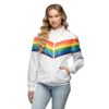 Boland – Trainingsjacke Vintage Rainbow, Kostüm für Damen im Retro Style, Gruppenkostüm für Mottoparty oder Karneval
