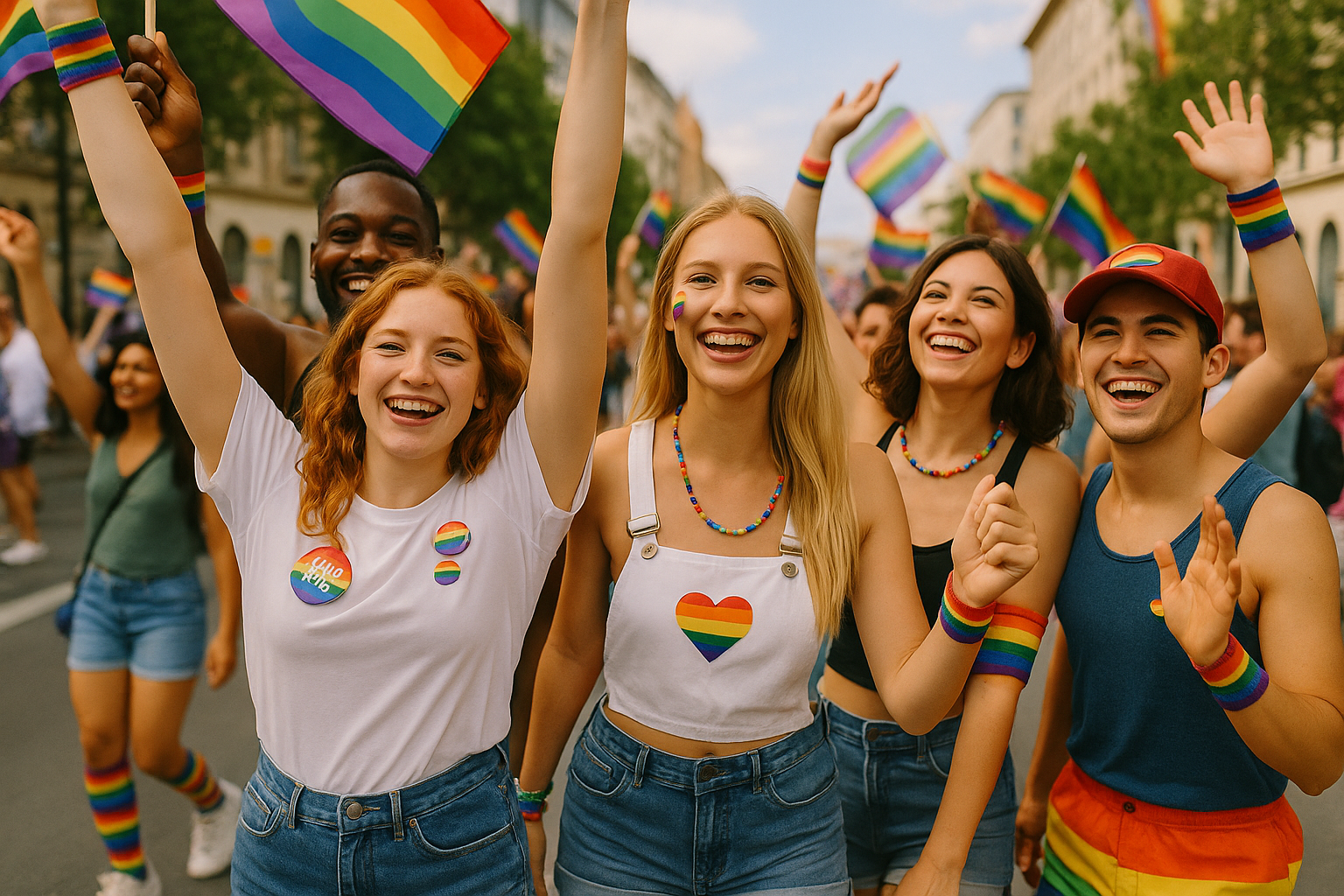 LGBTQ Accessoires – Schmuck, Fahnen, Buttons, Schminke, Socken & Schnürsenkel