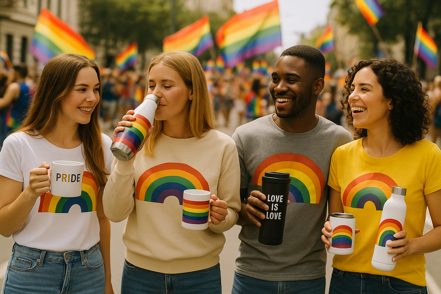 LGBTQ Tassen & Trinkflaschen – Pride-Designs in Regenbogenfarben