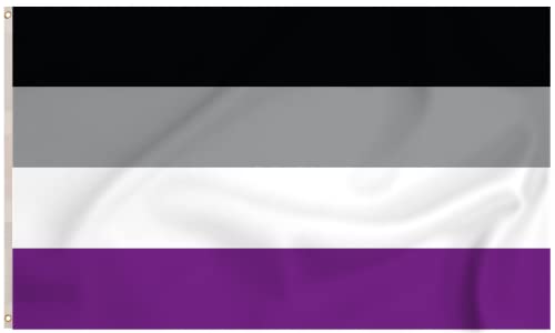 Storm&Lighthouse Asexuelle Flagge, Asexualitäts flagge, ACE, Flagge der Asexuellen, CSD LGBTQ+-Flagge mit Ösen, 150 x 90 cm