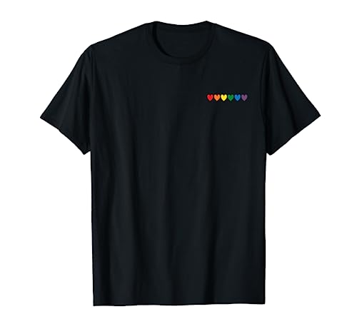 LGBT Rainbow Pride Hearts Homosexuell und Lesben Zeug Stolz Queer T-Shirt