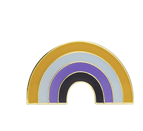 Non Binary Nonbinary Regenbogen-Flagge LBGT Flagge Metall Pride Brosche Pin Badge