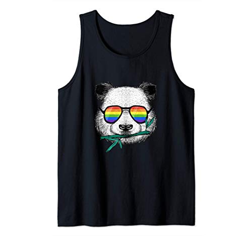 Gaypride Panda Bär - Regenbogen Flagge LGBT Schwul Lesbisch Tank Top