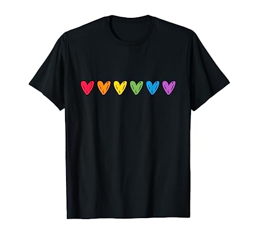 Regenbogen Herz LGBTQ CSD Gay Pride T-Shirt