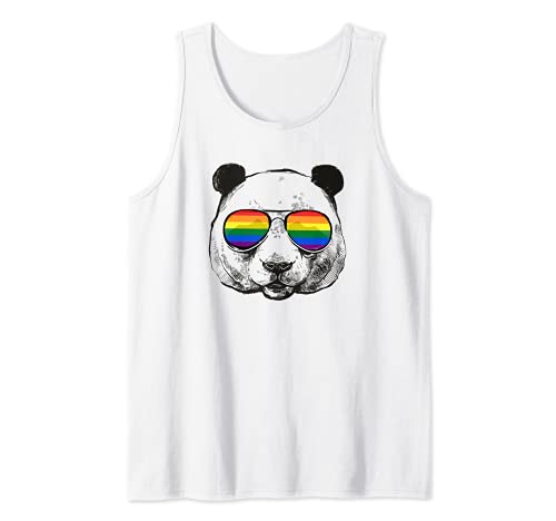 LGBT Gay Pride Regenbogen Flagge Rainbow Panda Bär LGBTQ Tank Top