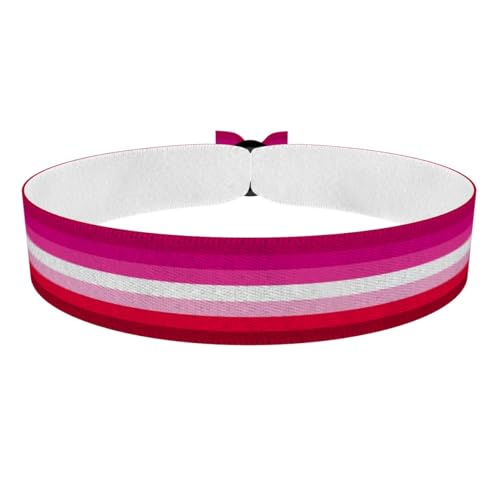 Lesbian - Flagge Stoffarmband | LGBTQ Armband aus Stoff | Handgemachtes Lesben Armband | Verstellbar | Wasserfest | Festival Accessoires