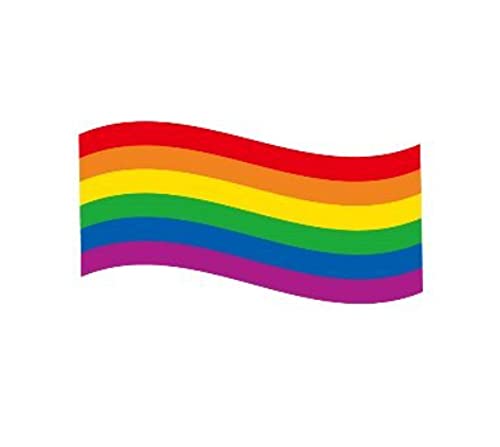 EROSPA® Tattoo-Bogen temporär - Rainbow/Regenbogen Flagge Fahne - Pride Gay Lesbian LGBT - 6 x 6 cm