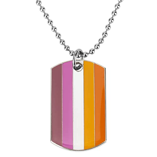 Sinwinkori Sunset Lesbian Pride Dog Tag Anhänger Halskette