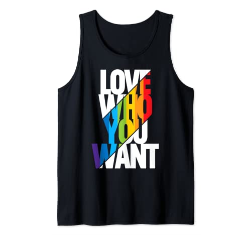 Love Who You Want Gay Pride LGBT Herren Damen Regenbogen LGBTQ Tank Top