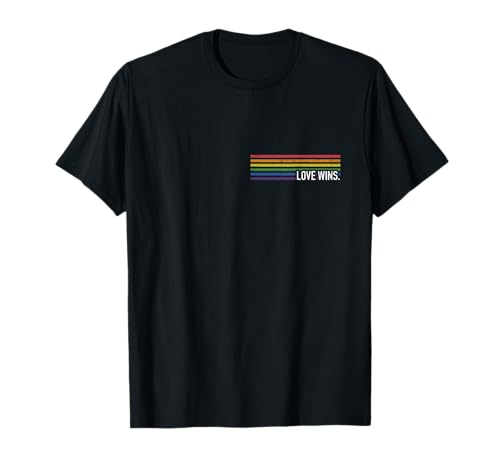 Love wins mit Regenbogen Farben für Schwule und Lesben T-Shirt