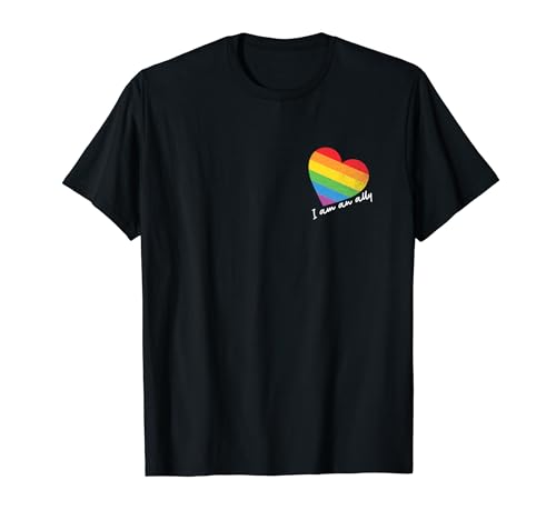 ALLY Rainbow Heart Pride CSD-Party für Schwule Lesben und Queer LGBTQ+ T-Shirt