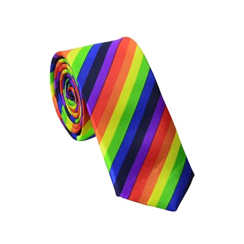 Pride Krawatte Regenbogen Streifen Krawatte,Gay Regenbogen Lgbt Party Accessoires,Verwendet für Damen Herren LGBTQ Schwulenparade Karneval Abschlussbälle,Karneval,Feiern Kostümzubehör (Krawatte)