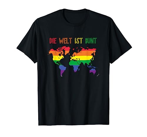 Bunte Welt Regenbogen Liebe Schwul LGBT Gleichheit Geschenk T-Shirt