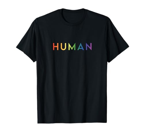 HUMAN Flag - LGBT Gay Pride Month T-Shirt