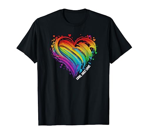 CSD LGBT Regenbogen LGBTQ Herz Pride Love, Just love T-Shirt