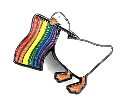 Honk Goose LGBT Gay Pride Flagge Evil Meme Game Lustiges Metall-Anstecker LGBTQ+, Metall