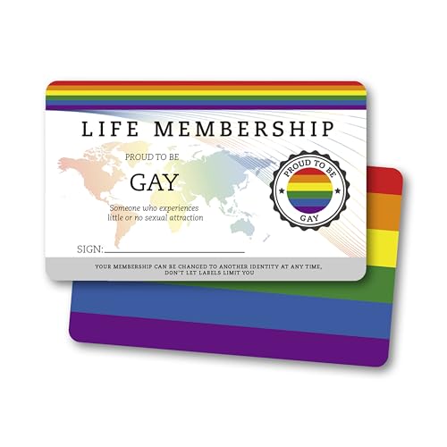 NumeroPhi Gay Stolz Ausweis | LGBTQ+ Zubehör | LGBT Mitgliedskarte | LGBT für Anfänger | Inklusives Geschenk | PVC