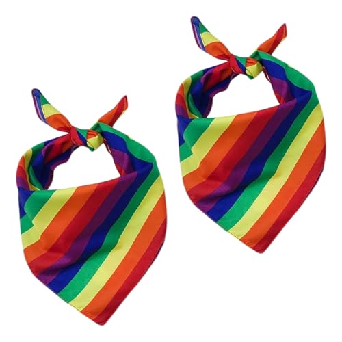 MAEXUS® Pride Outfit Regenbogen Bandana, 2 Stück Pride Haarschmuck, Regenbogen Haarschmuck für LGBTQ+ Events Pride Party Dekoration Pride Regenbogen Tuch