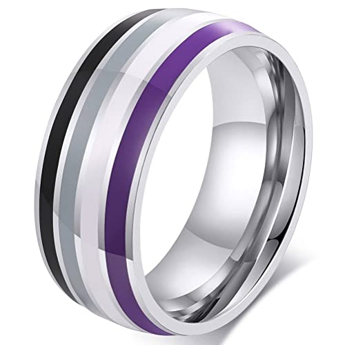 Regenbogenspinner Ring Lgbt Pride Ring 8mm Pride Regenbogenring Versprechen Verlobungs Ehering Für Männer Frauen