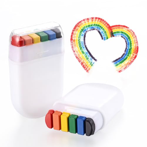 Creamify Regenbogenstifte 2 Stück, Pride Face Paint, LGBTQ Regenbogen Schminke, Gay Regenbogen Stift, Regenbogen Deko, Regenbogen Flag für Regenbogen Party, Paraden, Monat des Stolzes