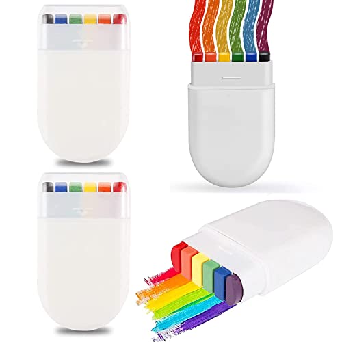 Bessy shop Regenbogen Schminkstift,4 Stück Rainbow Schminke Gesichtsfarbe Rainbow Schminke Regenbogen Flagge Schminke Gesicht Körpermalfarben Ideal für Feiern Kostümparaden (6 Farben)