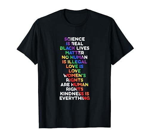 Science Is Real Black Lives Matter CSD Regenbogen LGBT T-Shirt