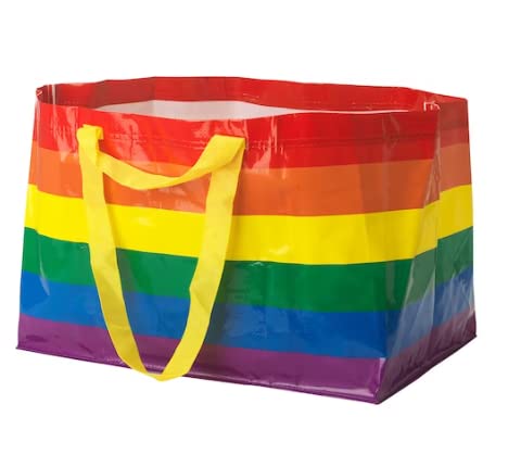 Ikea KVANTING Rainbow Pride Mehrfarbige Einkaufstasche Aufbewahrung Wäsche (Standard-Version)