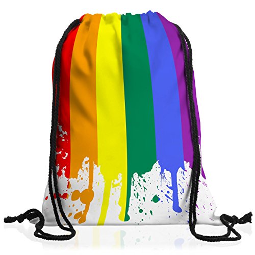 style3 Regenbogenflagge Rucksack Tasche Turnbeutel Sport Jute Beutel