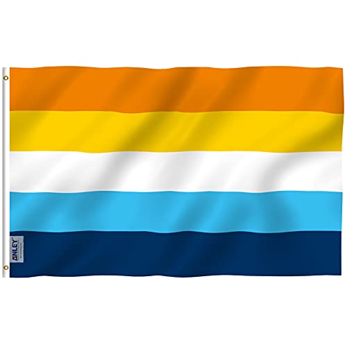 Anley Fly Breeze 3×5 Fuß Aroace Pride Flag – Lebendige Farbe und Lichtschutz – Canvas Header und Doppelnähte – Aromantic Asexual LGBT Flags Polyester mit Messingösen 3 X 5 Ft