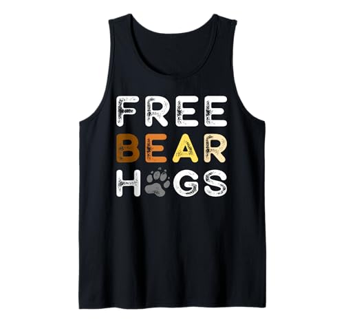 Herren Gay Bären Free Hugs Lustig Bear Pride Tank Top