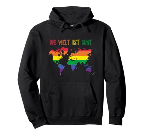 Bunte Welt Regenbogen Liebe Schwul LGBT Gleichheit Geschenk Pullover Hoodie